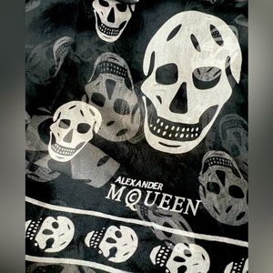 Black Alexander McQueen Skull Scarf